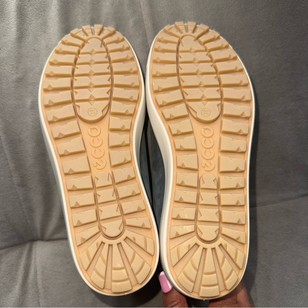 ECCO Soft 7 Tred GORE-TEX High Top Sneaker Marine Cow Oil Nubuck 7.5W Blue - Picture 11 of 13
